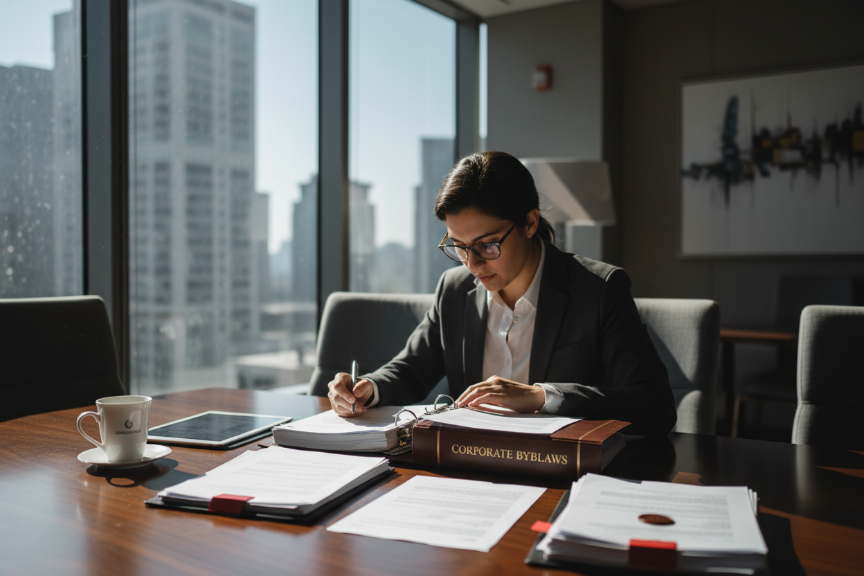 reviewing business bylaws